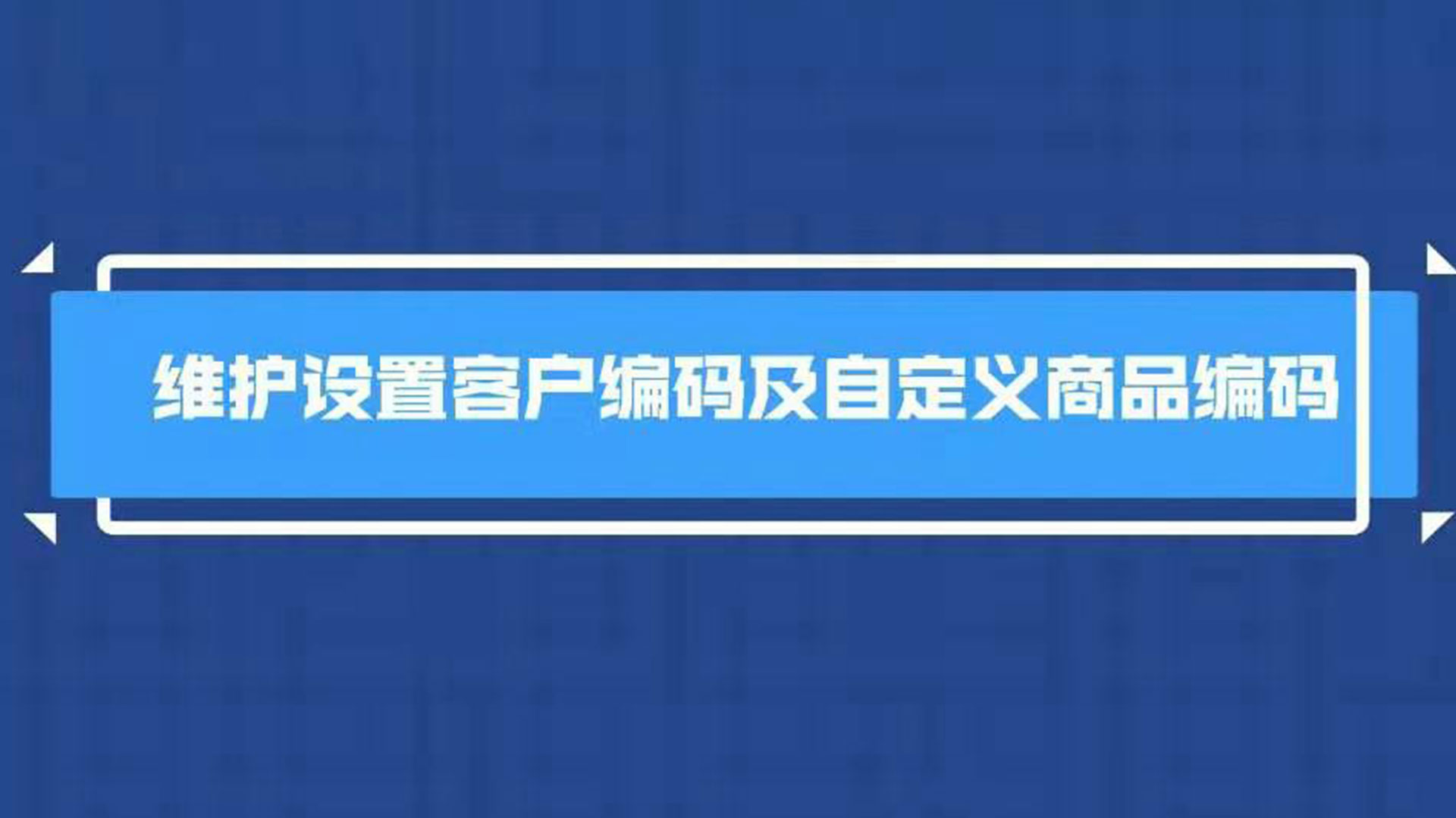 3-《维护、设置客户编码及自定义编码》